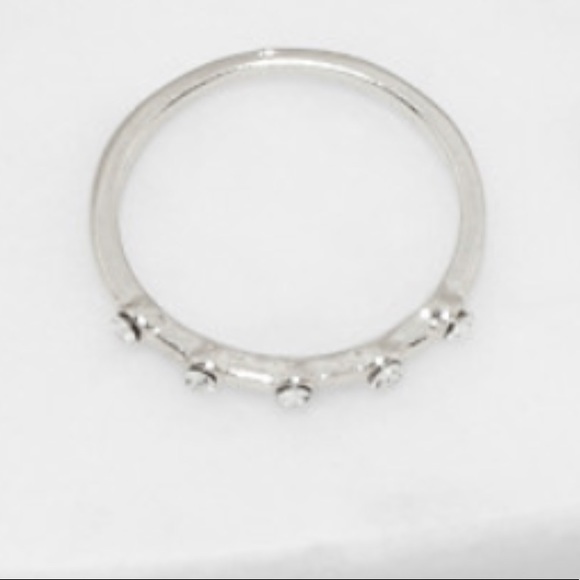 Two band/One with Rhinestones Silver Ring - Picture 5 of 6